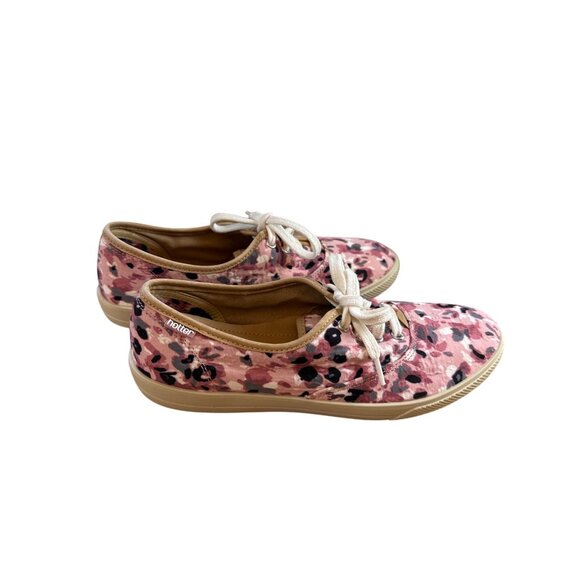 Keds  Size 7 Pink Floral Patterned Canvas Lace-Up Casual  Skecher Shoe - Picture 2 of 8